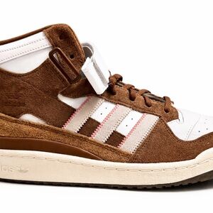 Adidas Forum Mid GY6802 Men’s 12.5 Brown Suede White Pink Originals NEW